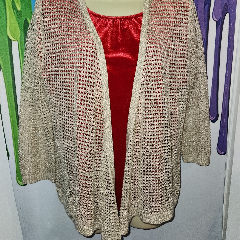 New York & Co Cover / Cardigan, Shimmery, Size Medium